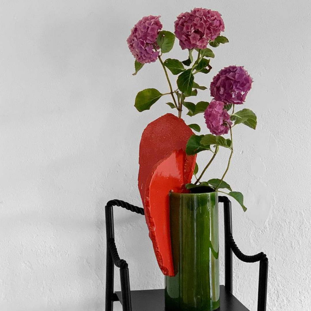 Vase découpage disque