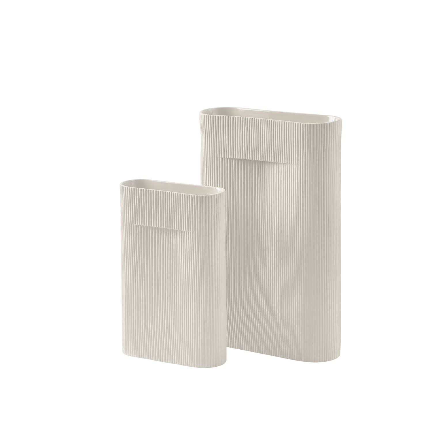 Vase Ridge taille moyenne Off white.