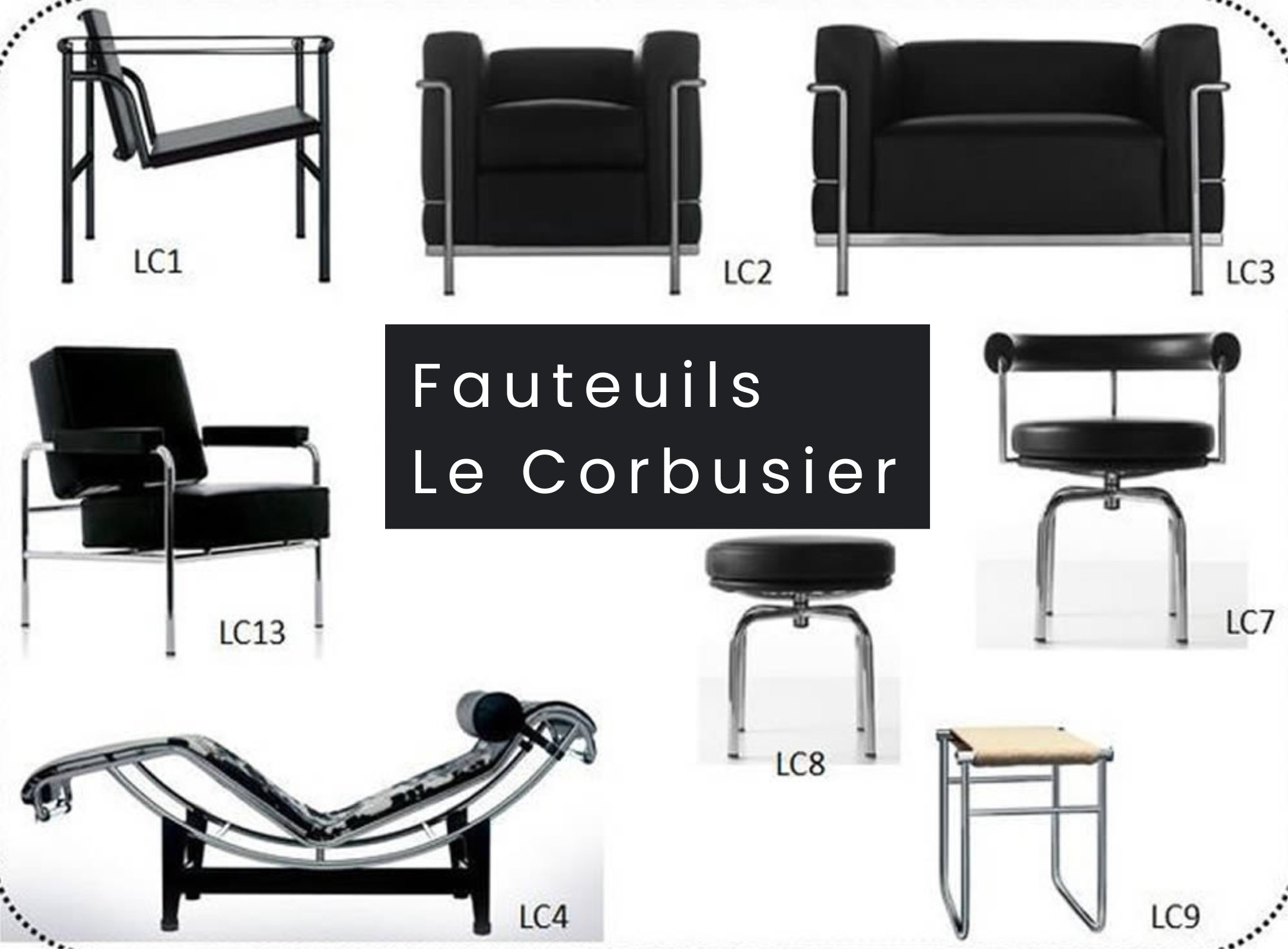 Piéces phares LC le corbusier de Cassina